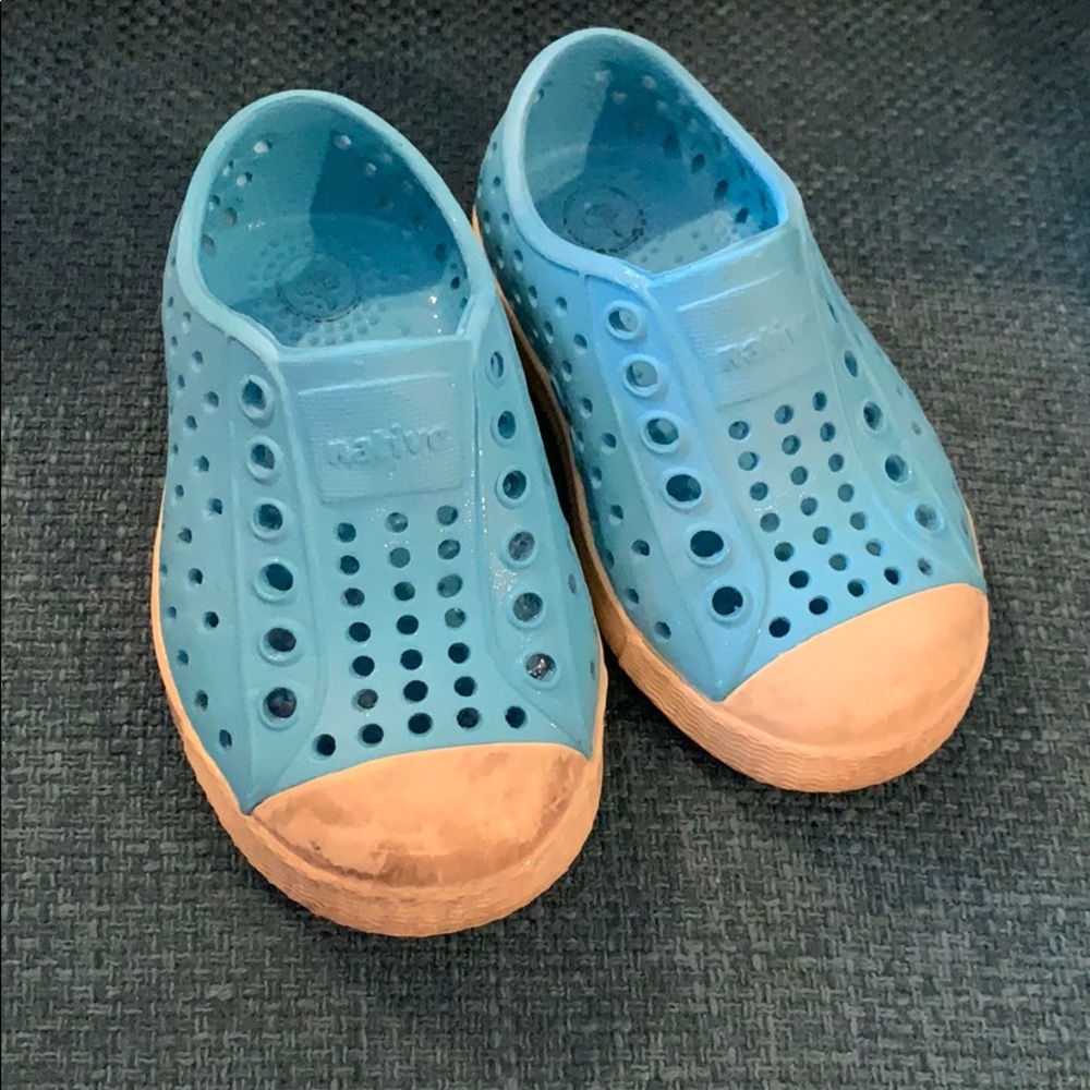 Size 5 Blue Natives water shoes